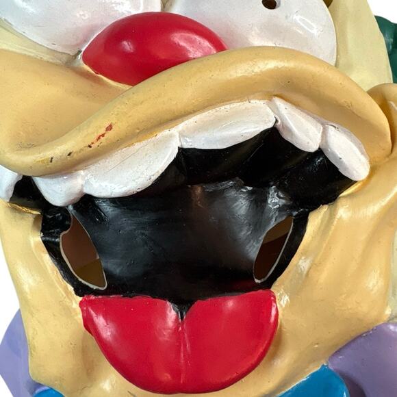 Vintage 2002 The Simpsons "Krusty the Clown" Vinyl Halloween Mask Matt Groening - Picture 5 of 16